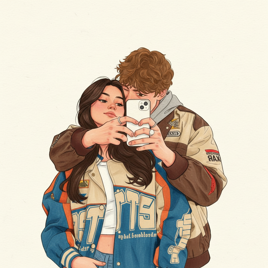 Custom Photo to Hand-Drawn Portrait Poster  Perfect Gift for Couple, Family, Friends - Best Moments Illustrated