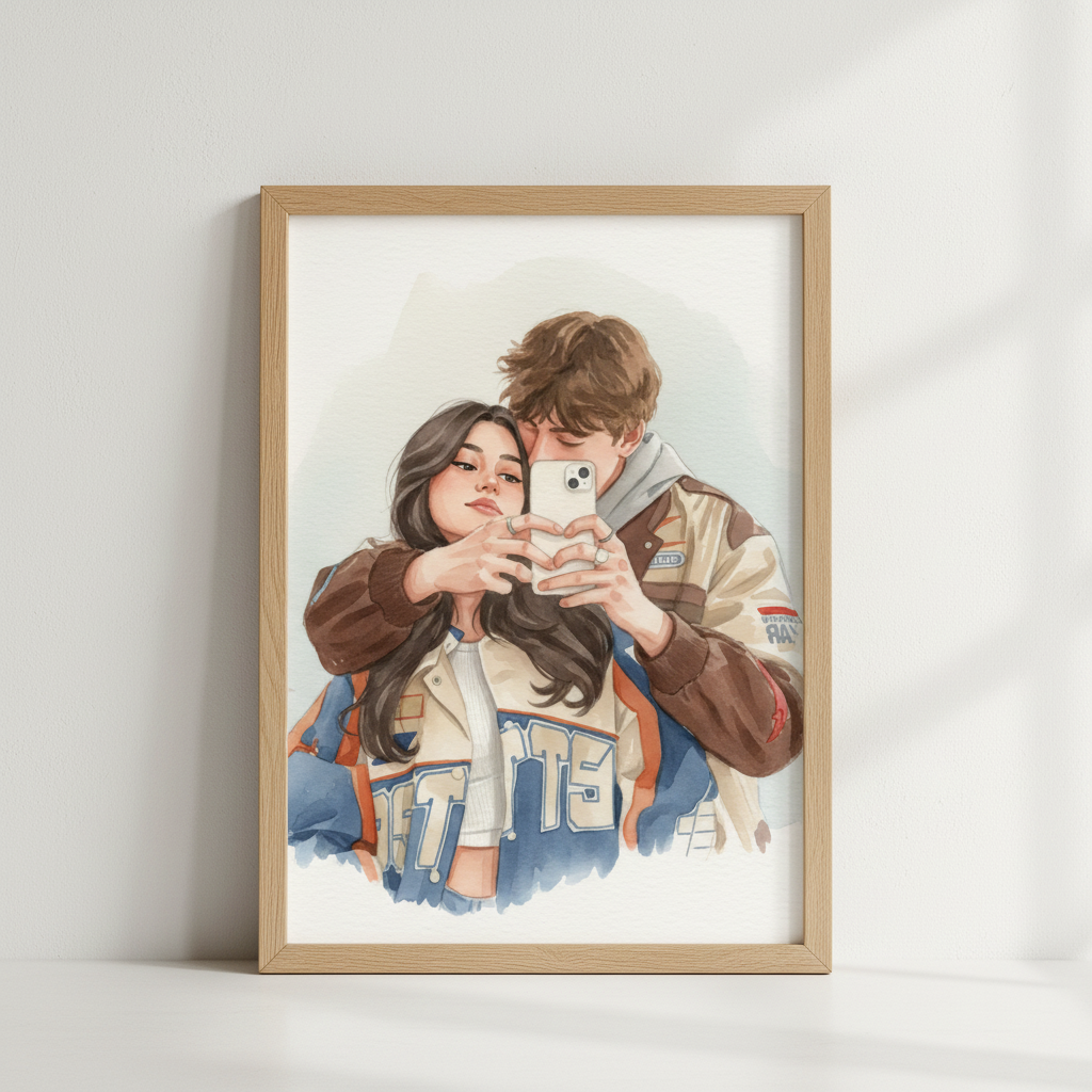 Watercolor-Style Portrait Poster – Custom from Your Photo
