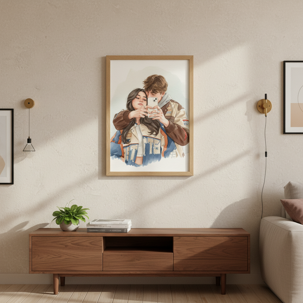 Watercolor-Style Portrait Poster – Custom from Your Photo