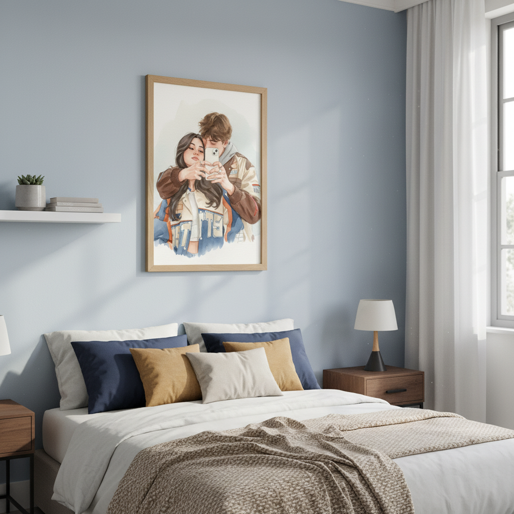 Watercolor-Style Portrait Poster – Custom from Your Photo