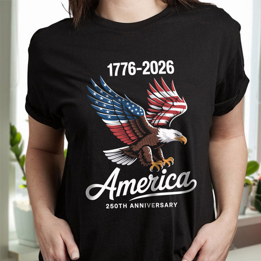 Celebrate 250 Years of America USA Anniversary 1776-2026 Dark Basic Tee